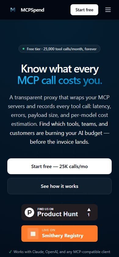MCPSpend on mobile