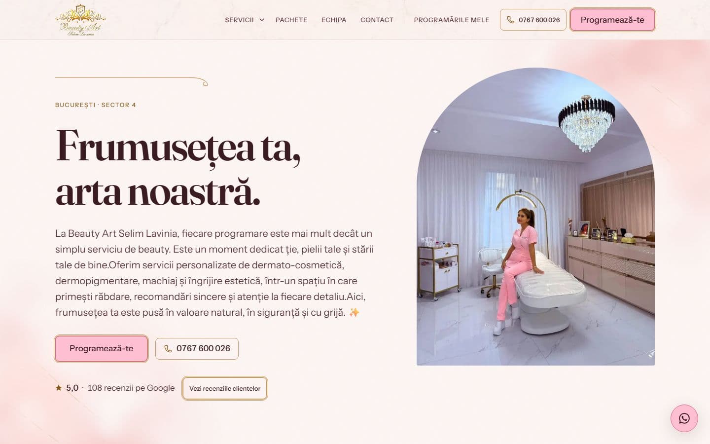 Selim Beauty on desktop