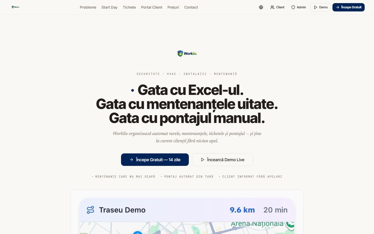 Worklio on desktop